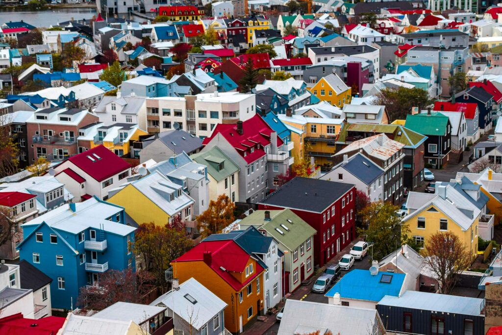 The colourful houses of Reykjavík, Iceland