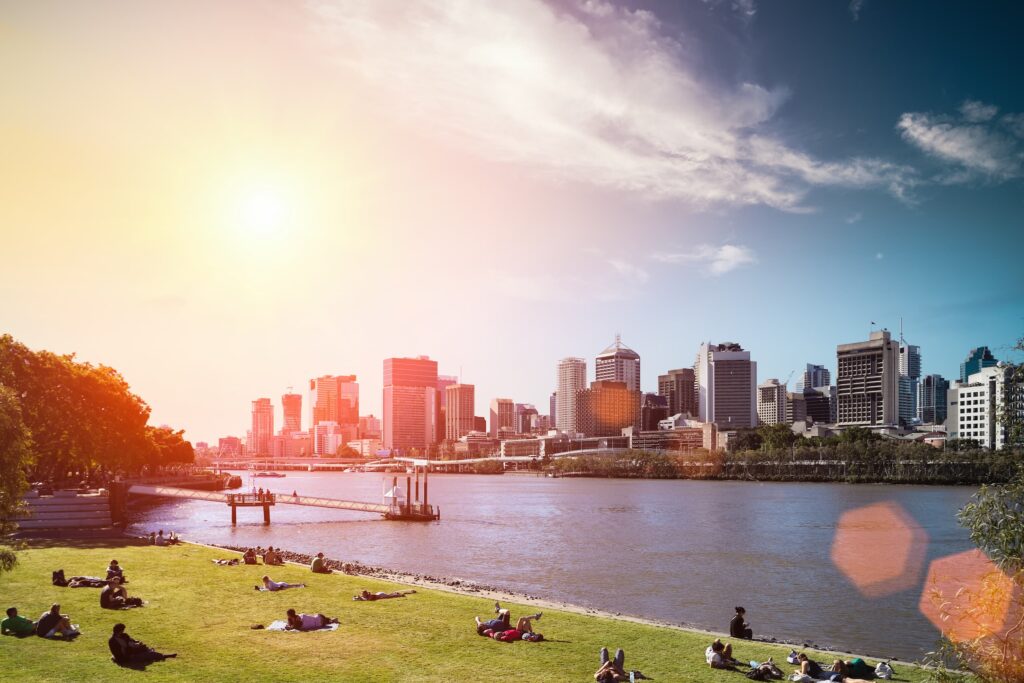 Stylised photo of Brisbane cityscape