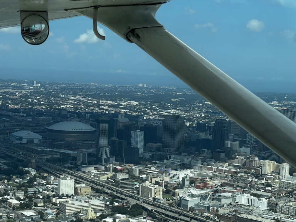 Shot of New Orleans taken from a plane