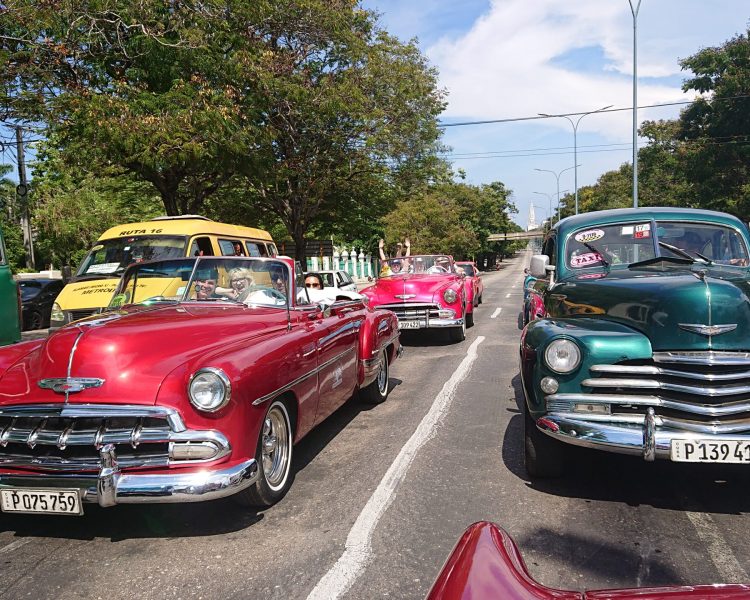 vintage cars on street cuba