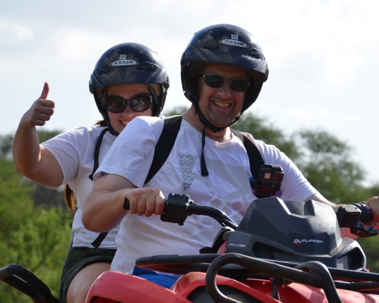 Quad biking in the wild