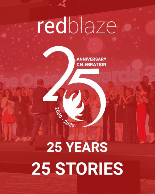 25 Years. 25 Stories 🔥
At number 4, we want to take a moment to reflect on a personal award win from last year for Managing Director, Gabriella Pugh (Gaby). Gaby recieved an award at the C&IT Awards, as recognition for her incredible support to Red Blaze events through the year.
Scroll through to learn more.
think differently.
#25years 
#25stories