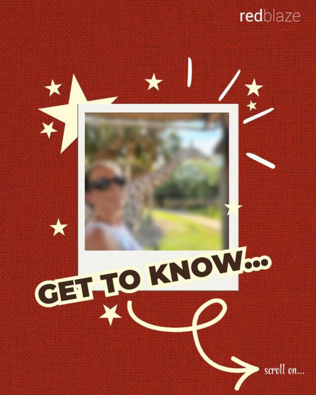 GET TO KNOW: CATHERINE🥳

Catherine has been with us for almost 4 years, she is one of our fabulous account directors.

We’re going to be posting about all our Red Blaze family so you can get to know us!