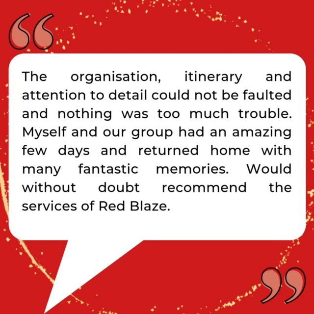 A 5-Star Service for a 5-Star Event! ⭐⭐⭐⭐⭐

Our client feedback speaks for itself. Whether it's a UK corporate retreat, a strategic offsite in Lisbon, or an Incentive trip down under, we'll work with you to make it your best one yet!

Looking to organise an event? Get in touch!

think differently.

#CustomerFeedback
#5StarService
